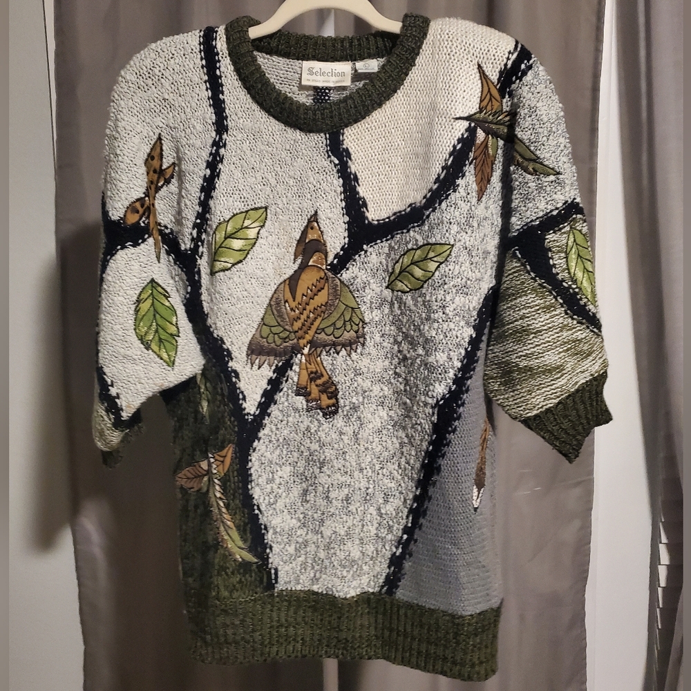 Vintage Bird Nature  Sweater